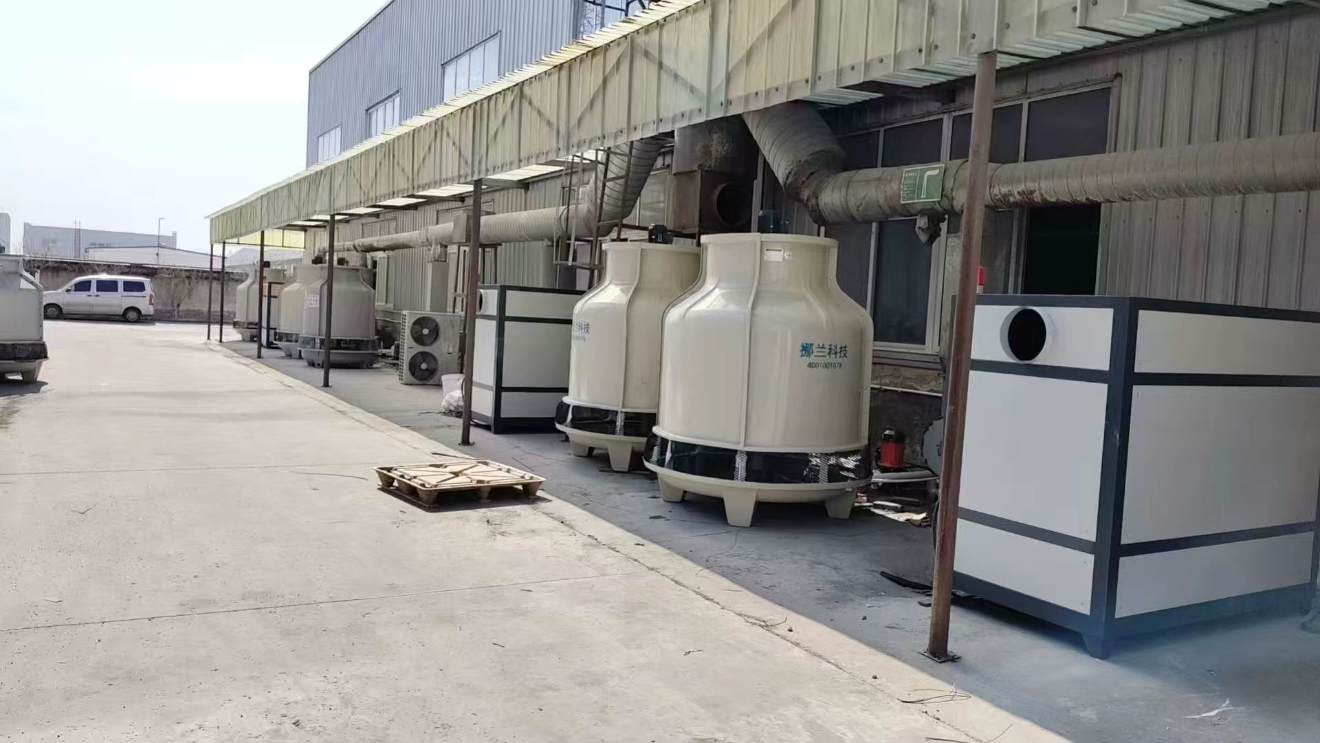 Water-cooled Air Cooling Units At Hebei Clients In Powder Coating Company